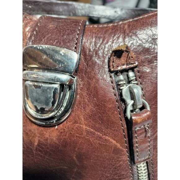 Wilson's Leather vintage small hand purse brown Italian leather - Picture 5 of 9